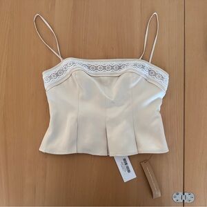 Meryl Lace Trim Satin Cami NWT